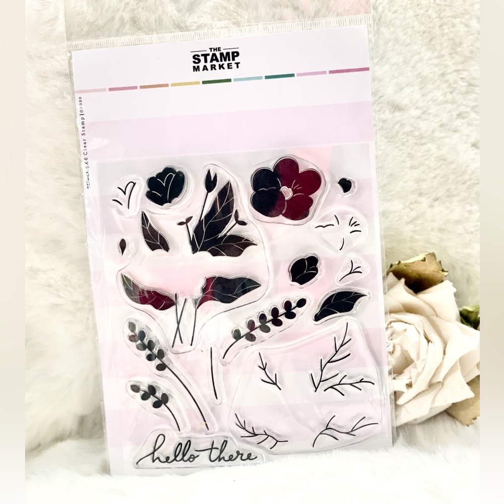 New with tag THE STAMP MARKET “SWEET BOUQUET” 16pc Clear Stamps. #DIY #cards